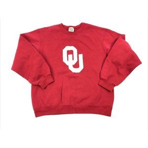 Womens Medium Oklahoma OU Sooners Sweater Sweatshirt Red Oak Crimson